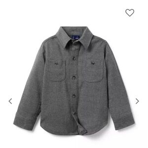 Gray Kids Button-Up Shirt by Janie and Jack. NWT